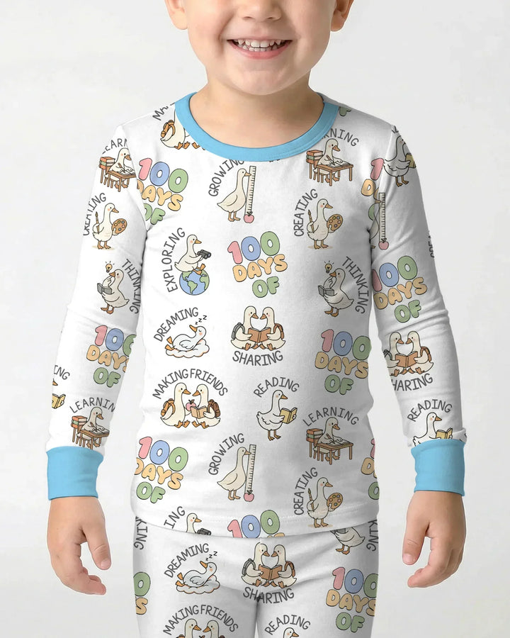 100 Days Of... Bamboo Two Piece Long Sleeve Pajama Set