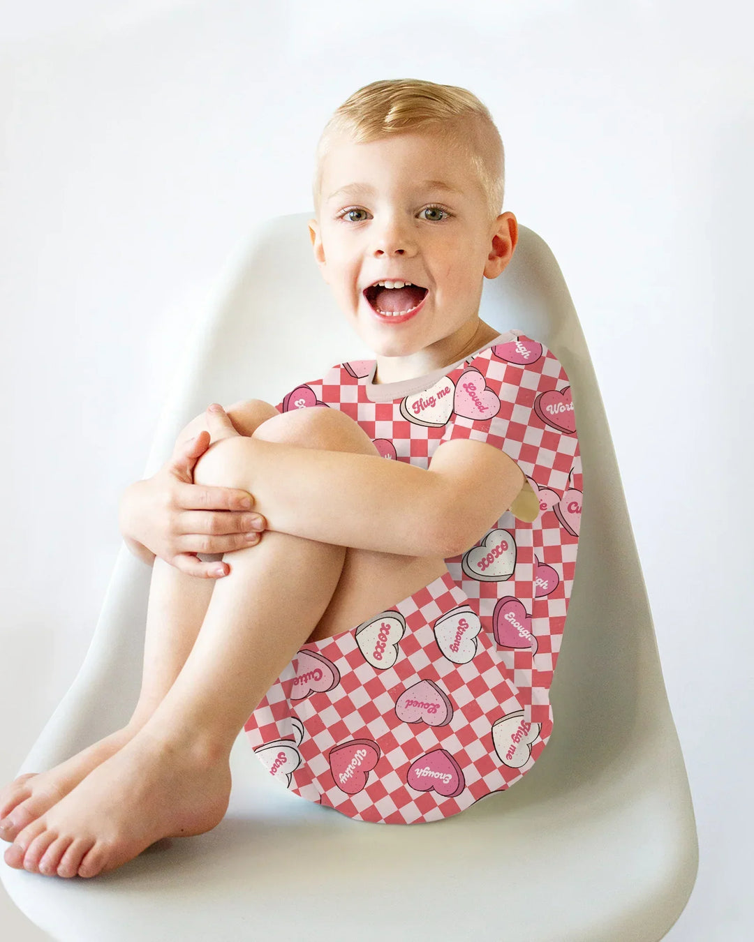 Valentine in Hearts Bamboo Two Piece Short Sleeve Shorts Pajama Set