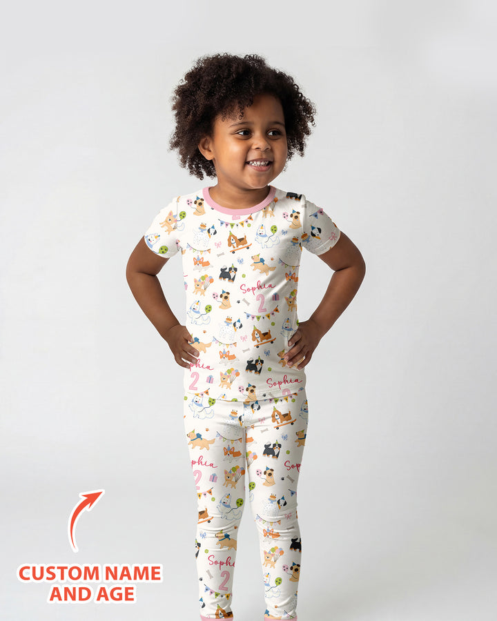 CUSTOM Template Bamboo Two Piece Short Sleeve Pyjamas Set