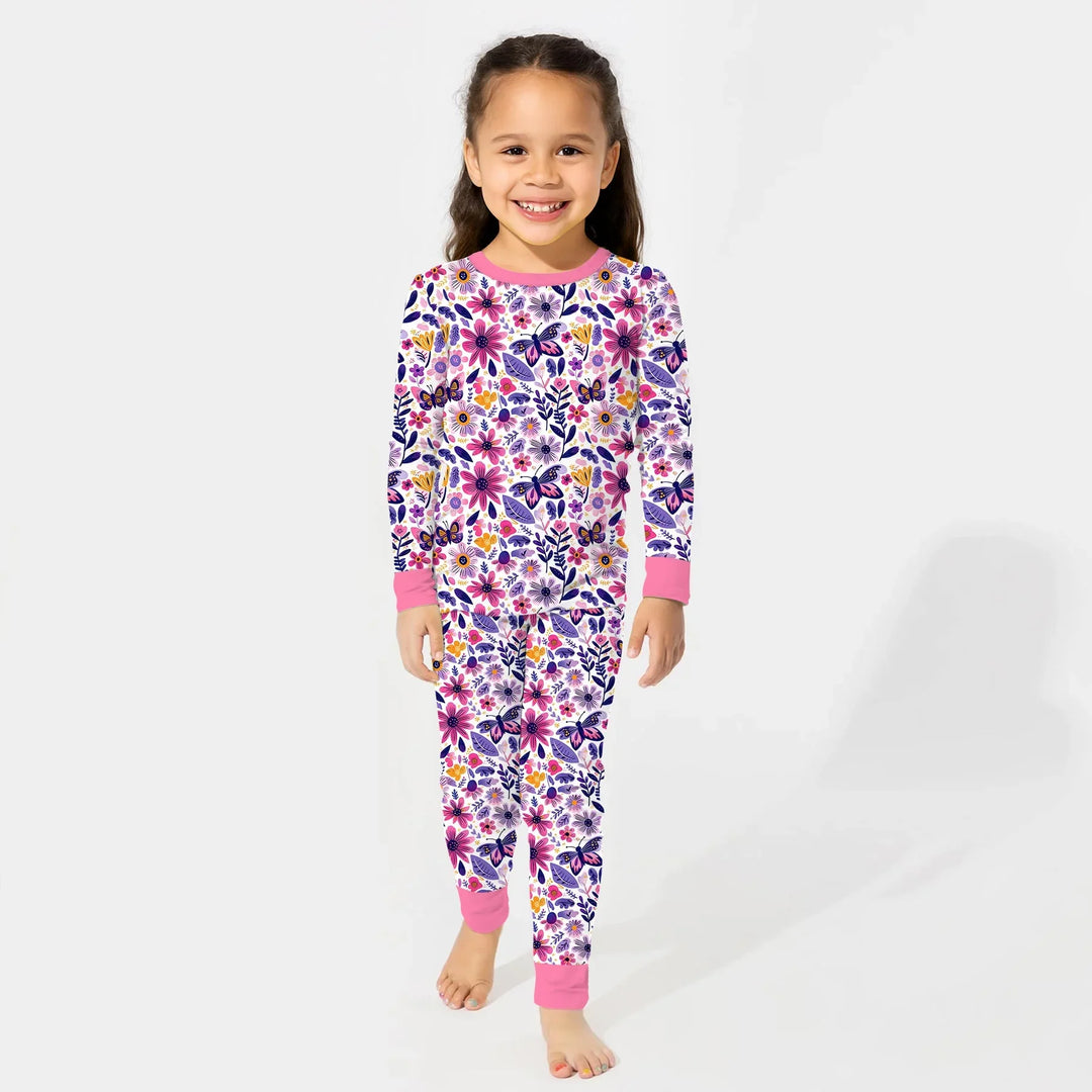 Moody Floral Bamboo Two Piece Long Sleeve Pajama Set