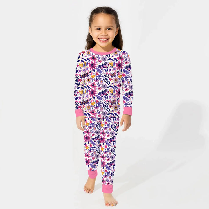 Moody Floral Bamboo Two Piece Long Sleeve Pajama Set