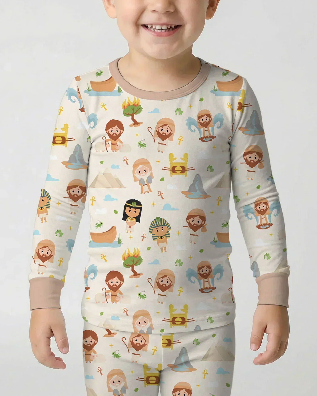 Moses Story Bamboo Two Piece Long Sleeve Pajama Set
