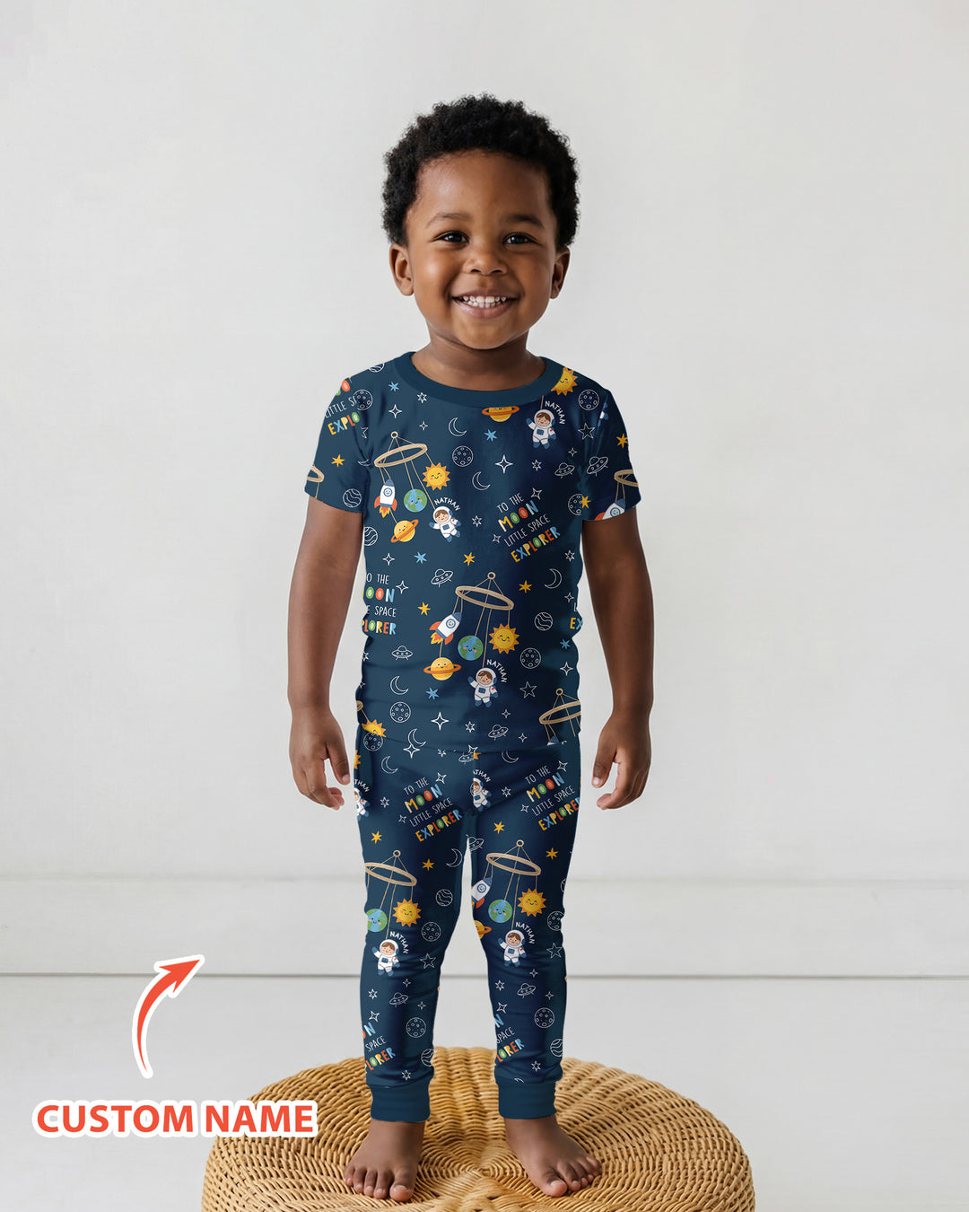 CUSTOM Template Bamboo Two Piece Short Sleeve Pyjamas Set