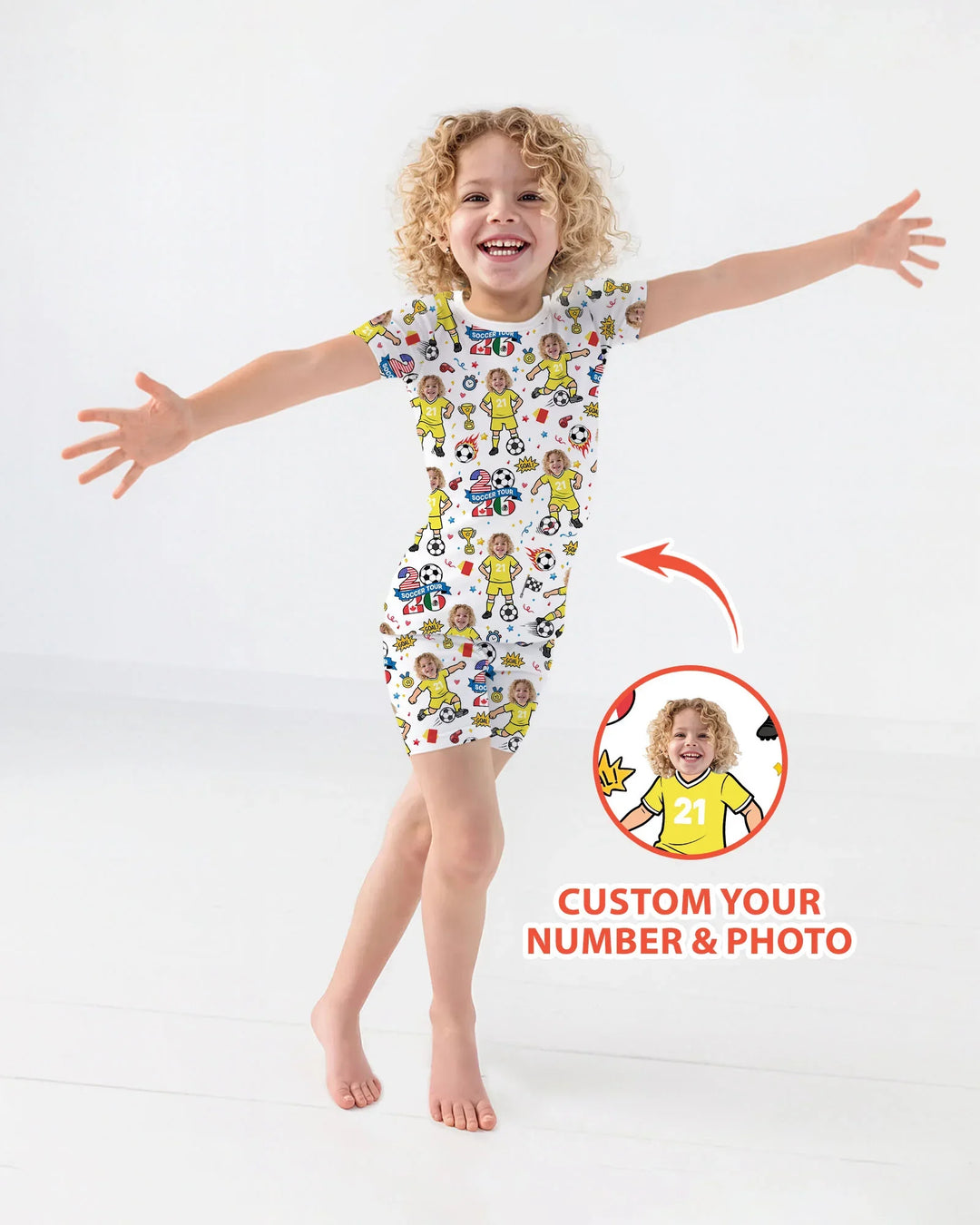 Soccer Tour 2026 Best Player Bamboo Two Piece Short Sleeve Shorts Pajama Set