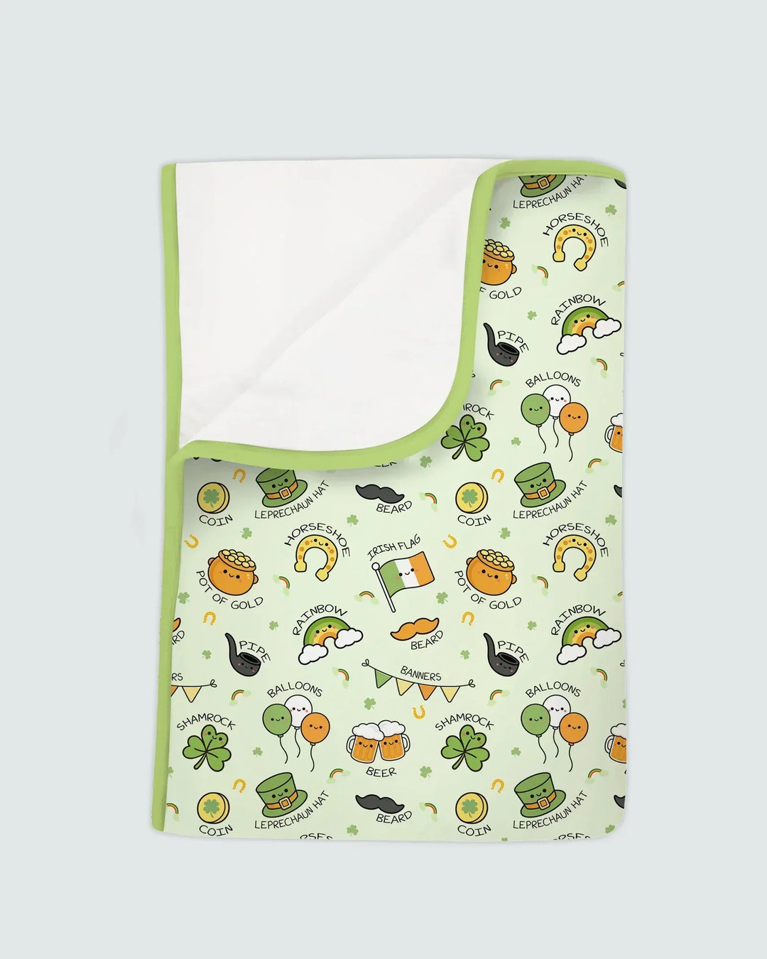 Kawaii St Patrick's Day Bamboo Blanket