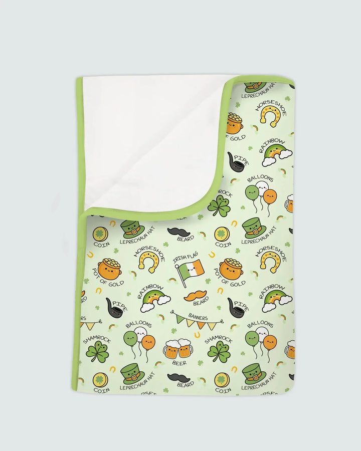 Kawaii St Patrick's Day Bamboo Blanket