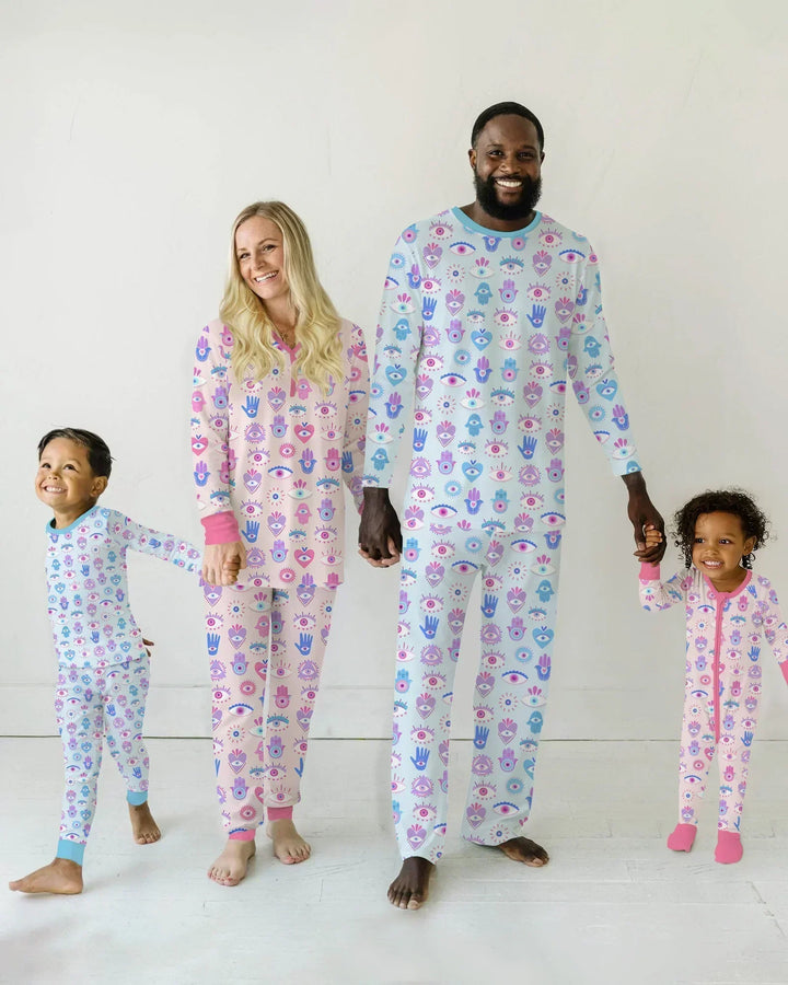 Hamsa Heart Guardians Family Matching Bamboo Women Pajama Set