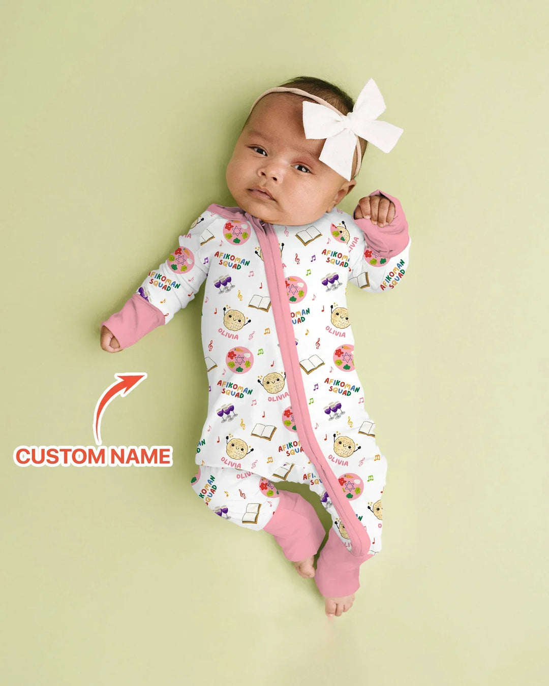 Custom Name Passover Afikoman Squad Bamboo Convertible Zippy