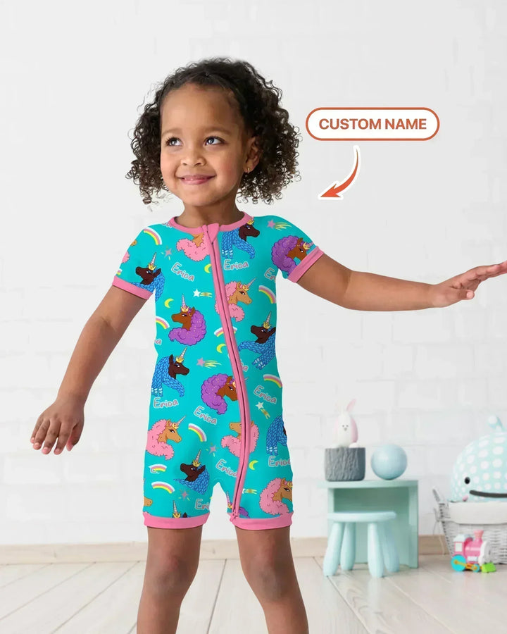 African Astro Unicorn Bamboo Shorty Zippy
