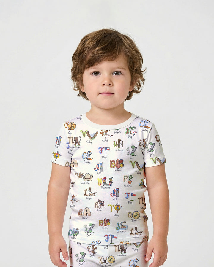 Template Bamboo Two Piece Short Sleeve Shorts Pyjamas Set