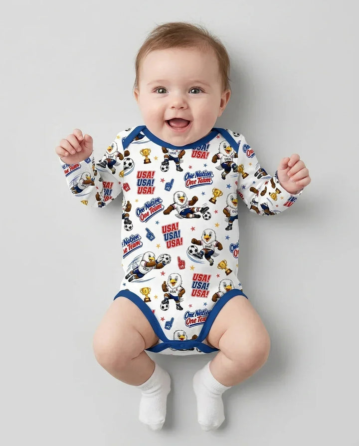 Soccer One Nation One Team Bamboo Bodysuit