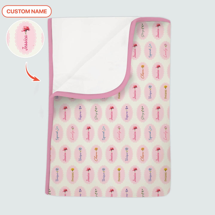 God Says I Am Birthmonth Flowers Custom Name Bamboo Blanket