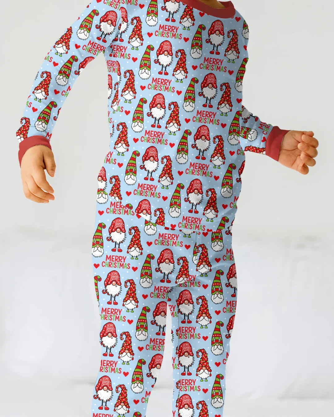Gnomie Christmas Bamboo Two Piece Long Sleeve Pajama Set