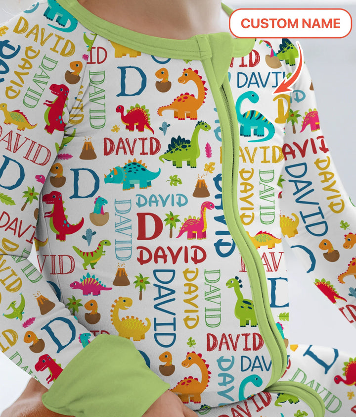 Personalized Fantasy Dinosaur Word Bamboo Convertible Zippy