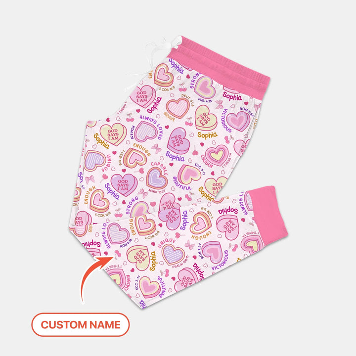 God Says I Am Sweet Heart Matching Mommy & Baby Bamboo Women Pajama Set