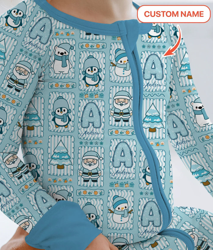 Custom Name Winter Wonderland Bamboo Convertible Zippy