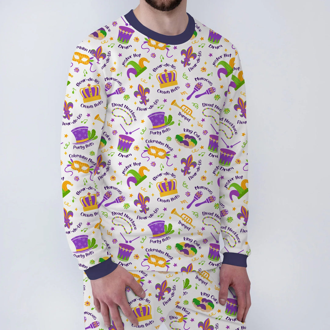 Mardi Gras Family Matching Bamboo Men's Pajama Set