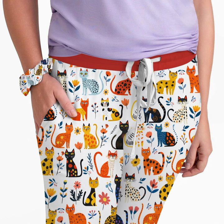 Whimsy Woodland Cats Bamboo Women Pajama Set