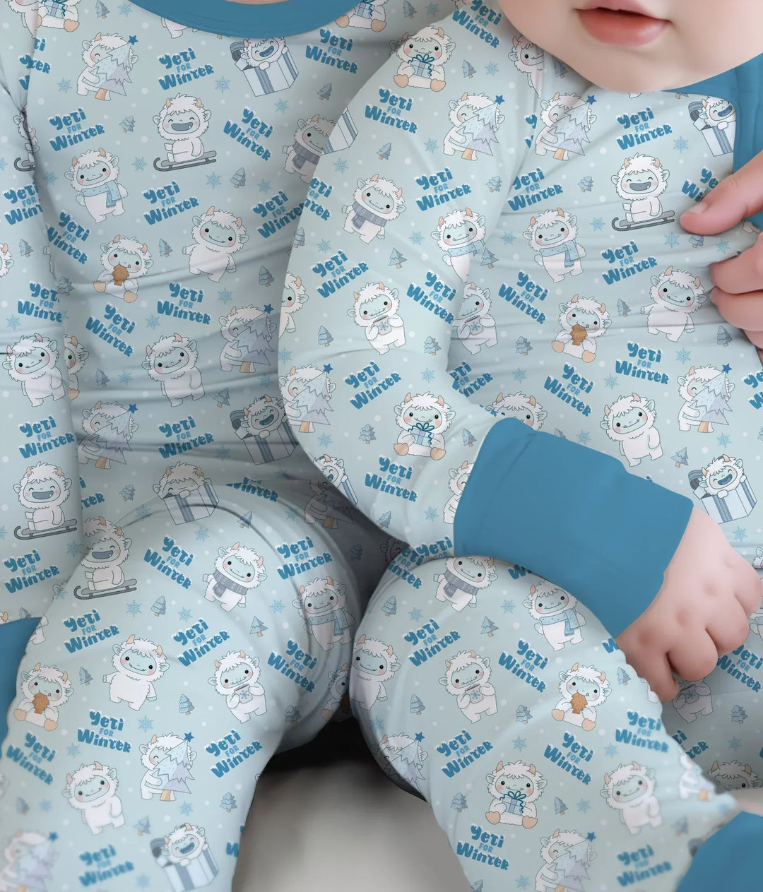Yeti for Winter Bamboo Two Piece Long Sleeve Pajama Set