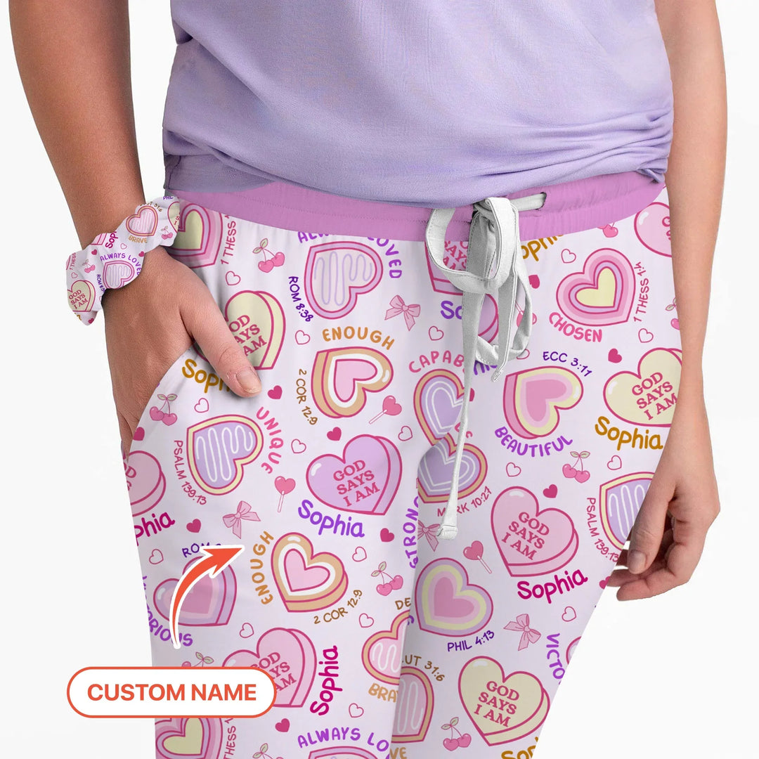 God Says I Am Sweet Heart Matching Mommy & Baby Bamboo Women Pajama Set