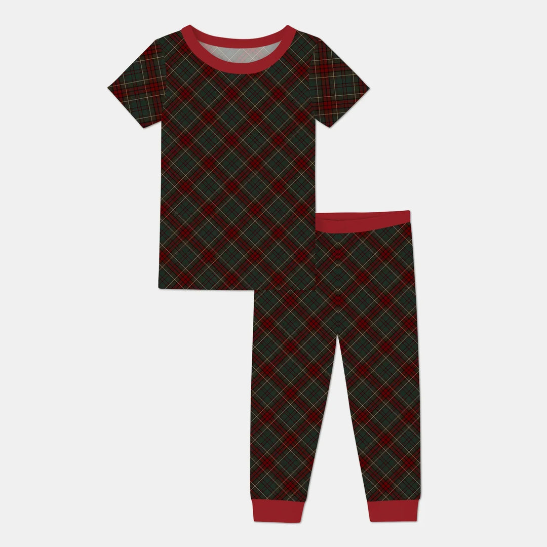 Merry Plaids Bamboo Two Piece Short Sleeve Pajama Set