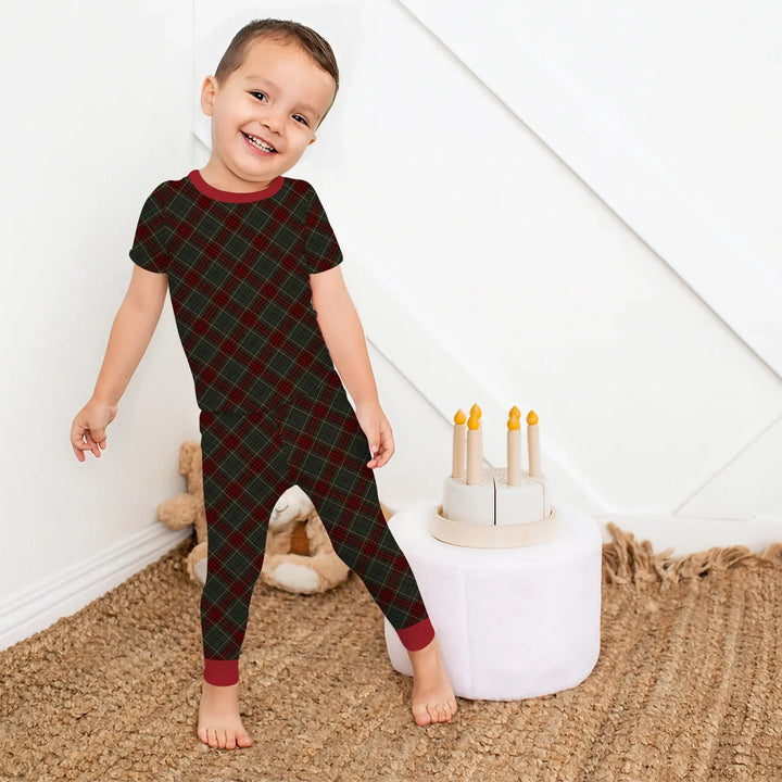 Merry Plaids Bamboo Two Piece Short Sleeve Pajama Set