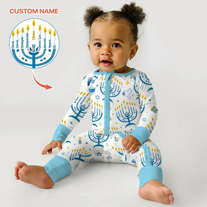 Hanukkah Custom Name Bamboo Convertible Zippy