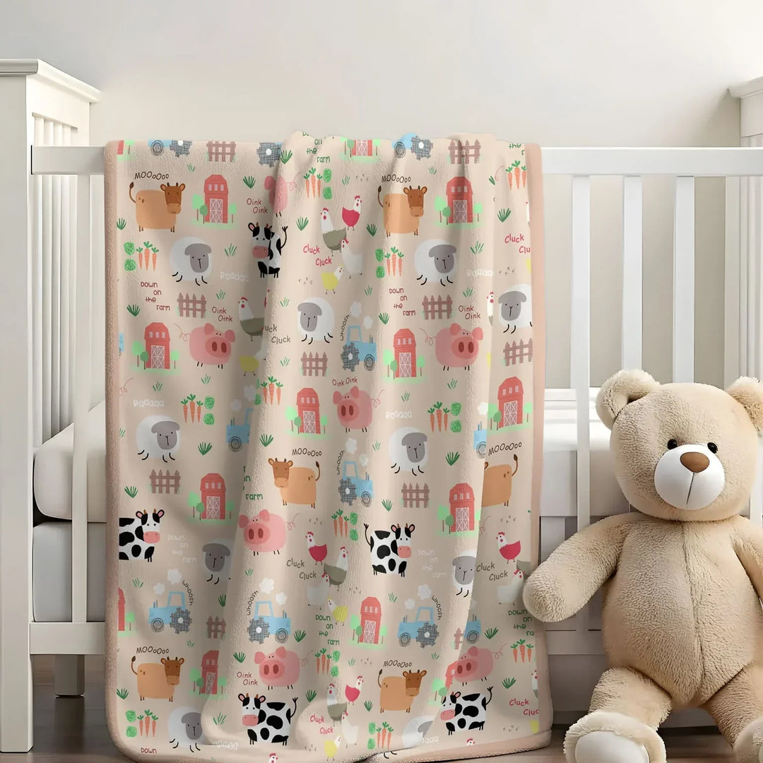 Farm Yard Bamboo Blanket