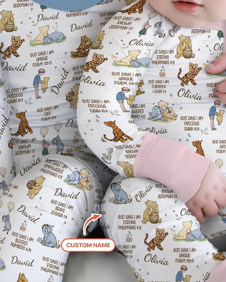 Custom Name God Says I Am Classic Bear Bamboo Convertible Zippy