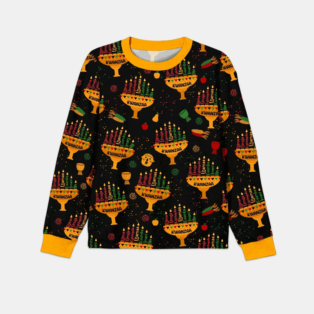 Kwanzaa Lights Bamboo Men's Pajama Set