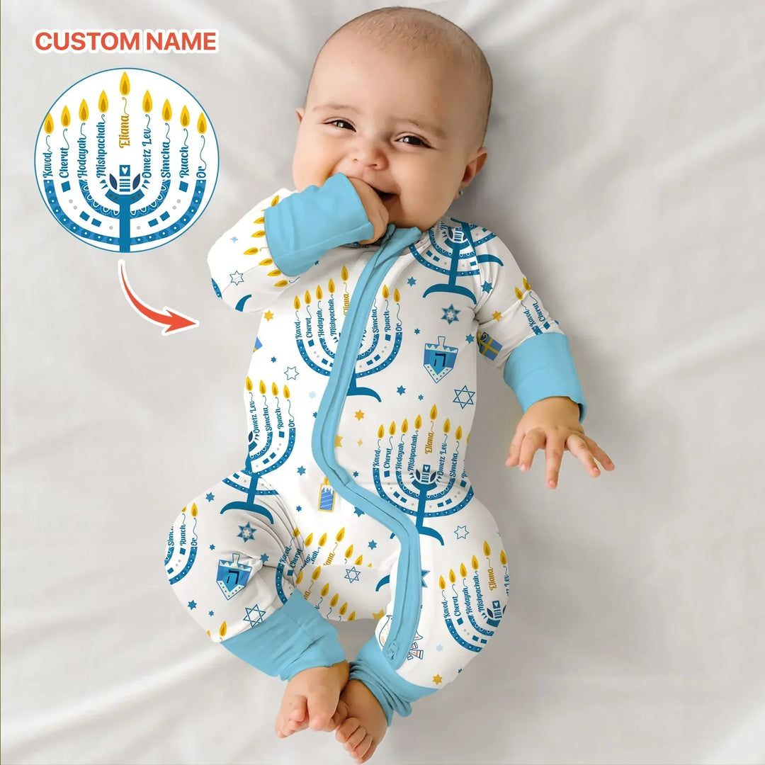 Hanukkah Custom Name Bamboo Convertible Zippy