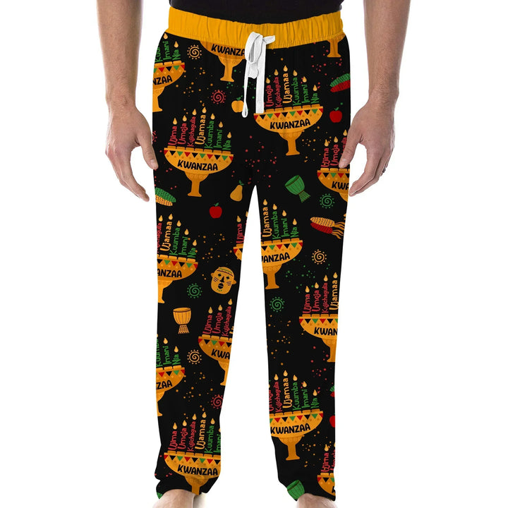 Kwanzaa Lights Bamboo Men's Pajama Set