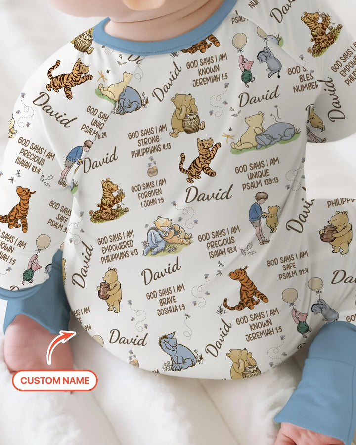 Custom Name God Says I Am Classic Bear Bamboo Convertible Zippy
