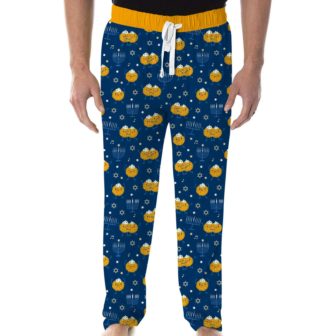 Hanukkah Latke Family Matching Bamboo Men's Pajama Set
