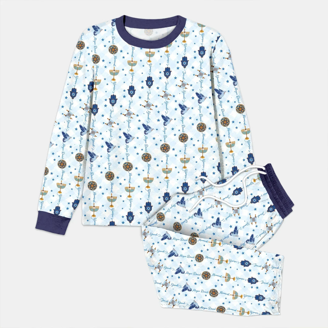 Hanukkah Festival Matching Family Bamboo Men's Pajama Set