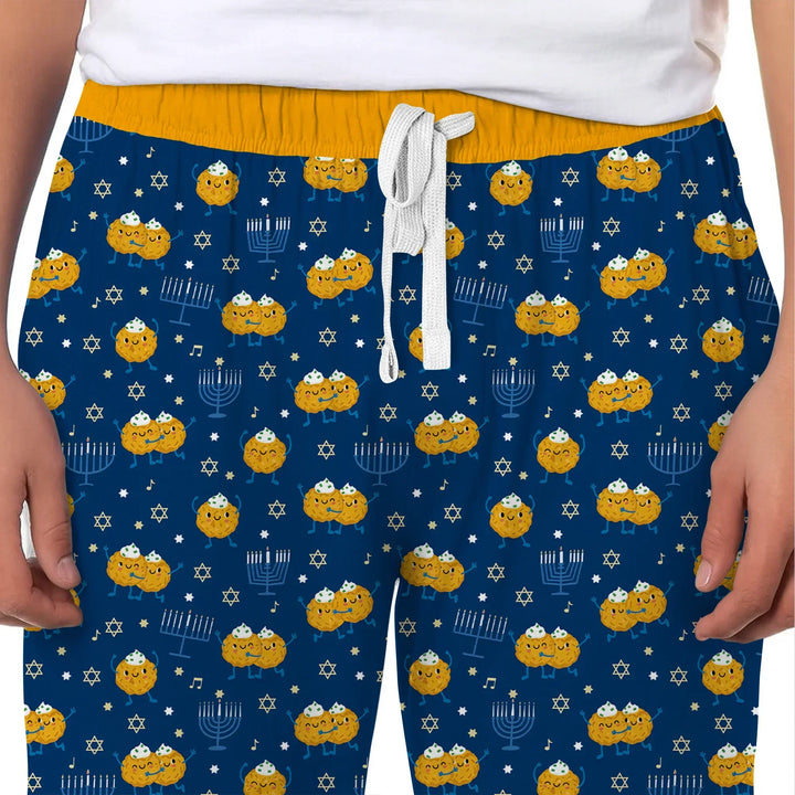 Hanukkah Latke Family Matching Bamboo Men's Pajama Set