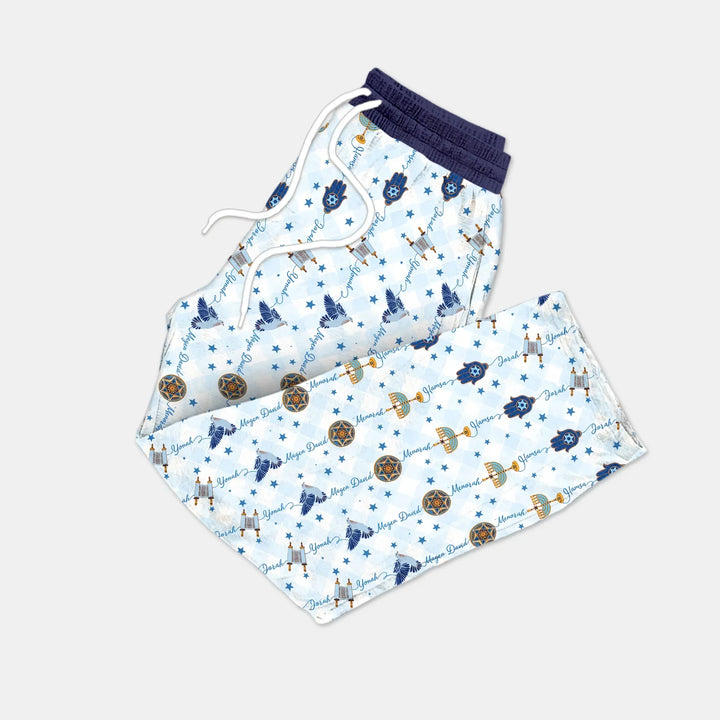 Hanukkah Festival Matching Family Bamboo Men's Pajama Set