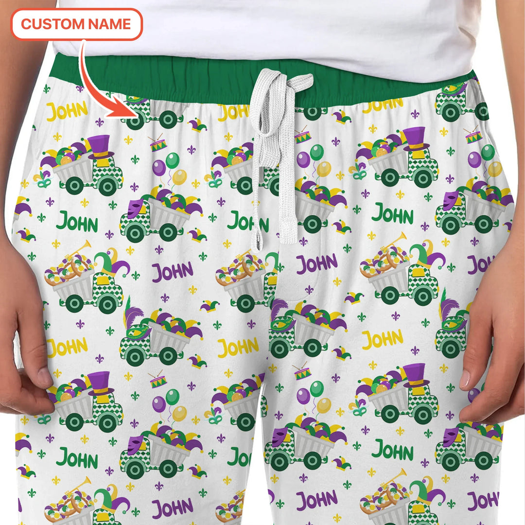 Mardi Gras Trucks Bamboo Men's Pajama Set