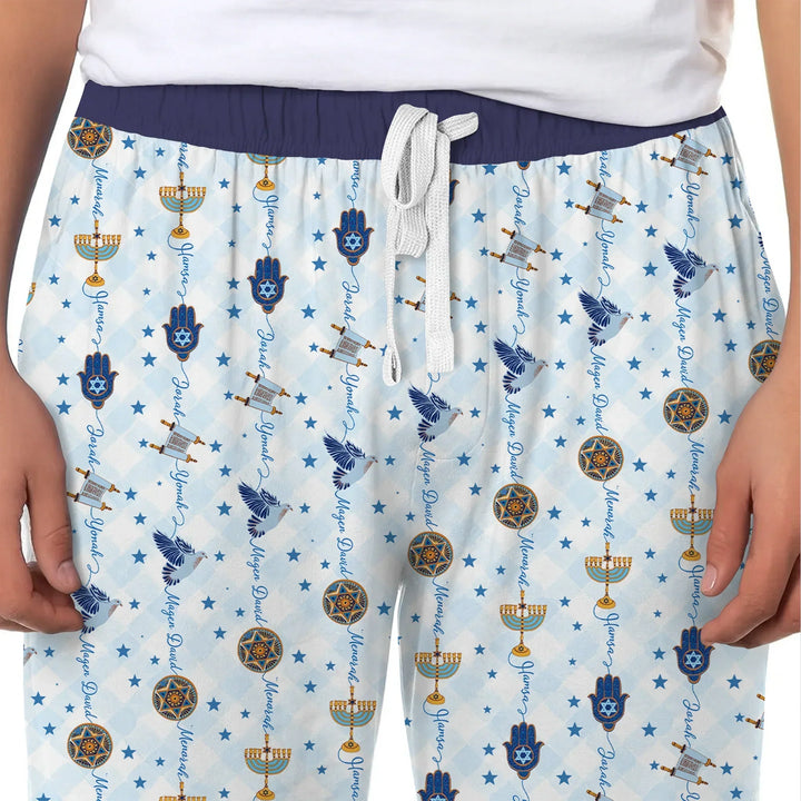 Hanukkah Festival Matching Family Bamboo Men's Pajama Set