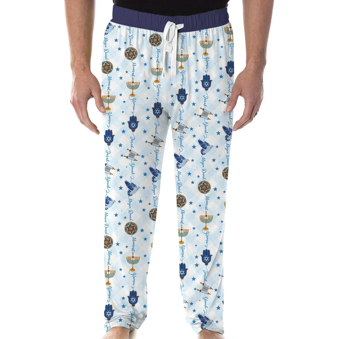 Hanukkah Festival Matching Family Bamboo Men's Pajama Set