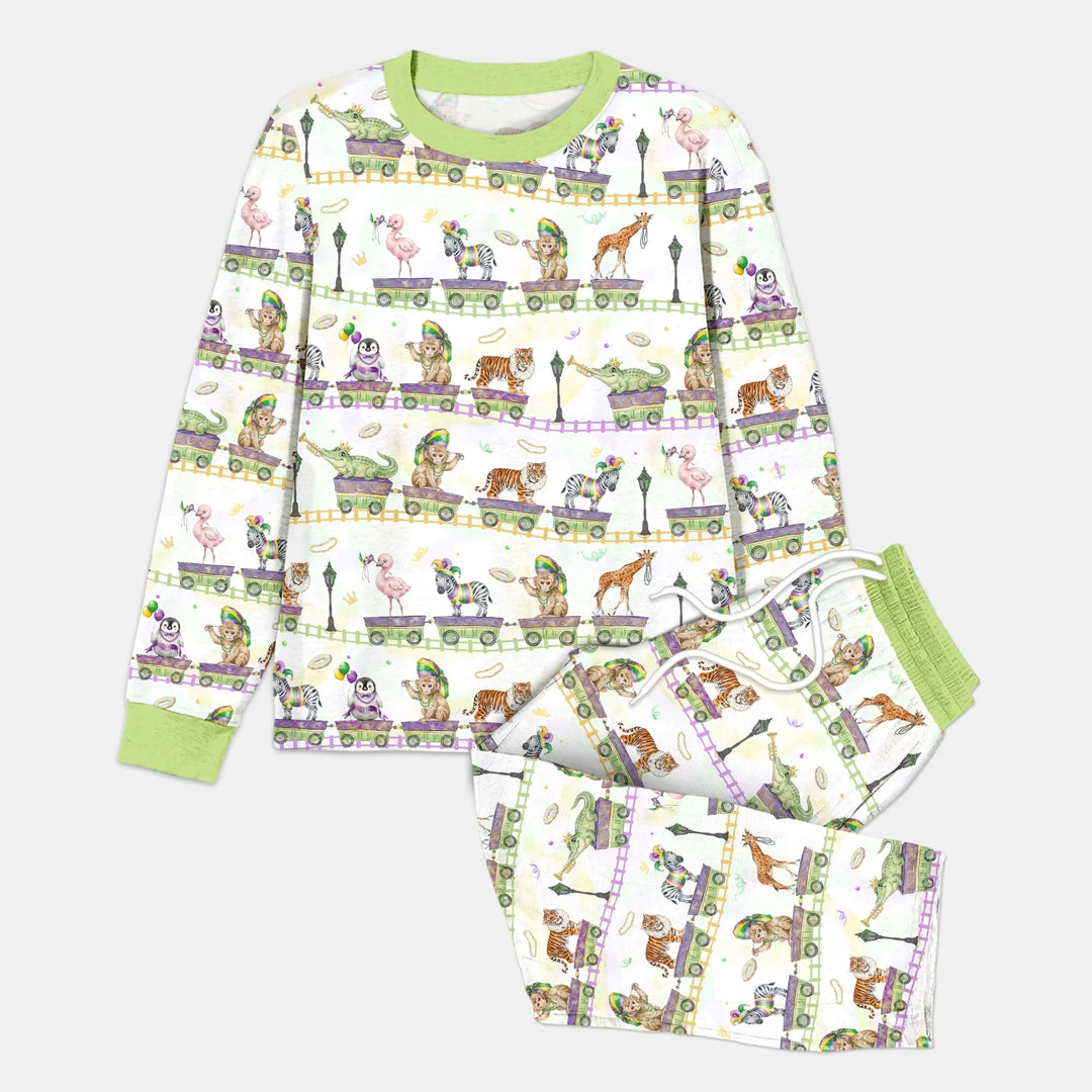 Mardi Gras Jungle Krewe Bamboo Men's Pajama Set