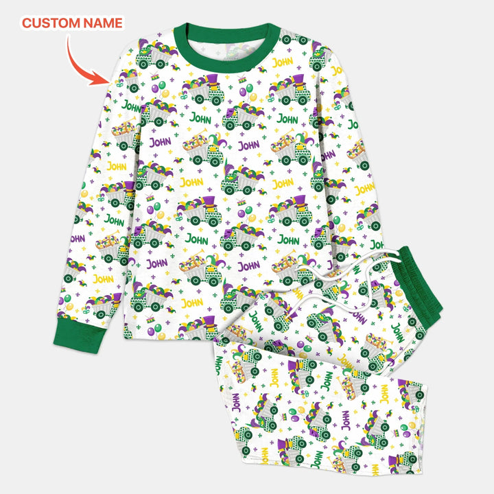 Mardi Gras Trucks Bamboo Men's Pajama Set