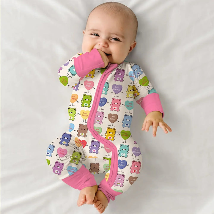 Rainbow Bears Affirmation Bamboo Convertible Zippy