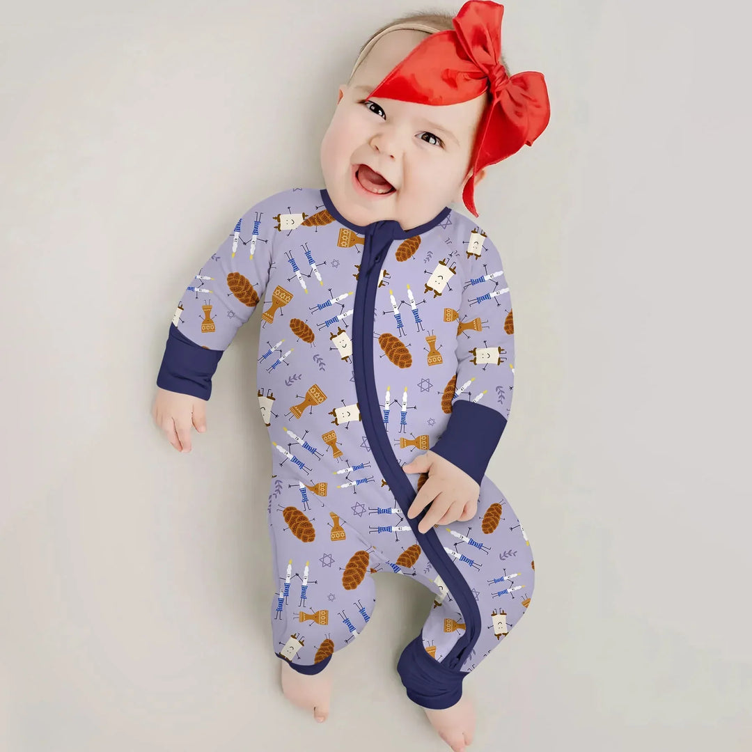 Shabbat Shalom Family Matching Bamboo Convertible Zippy