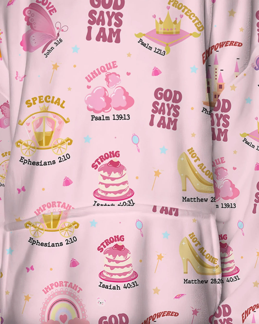 God Says I Am Girl Wearable Bamboo Blanket Hoodie