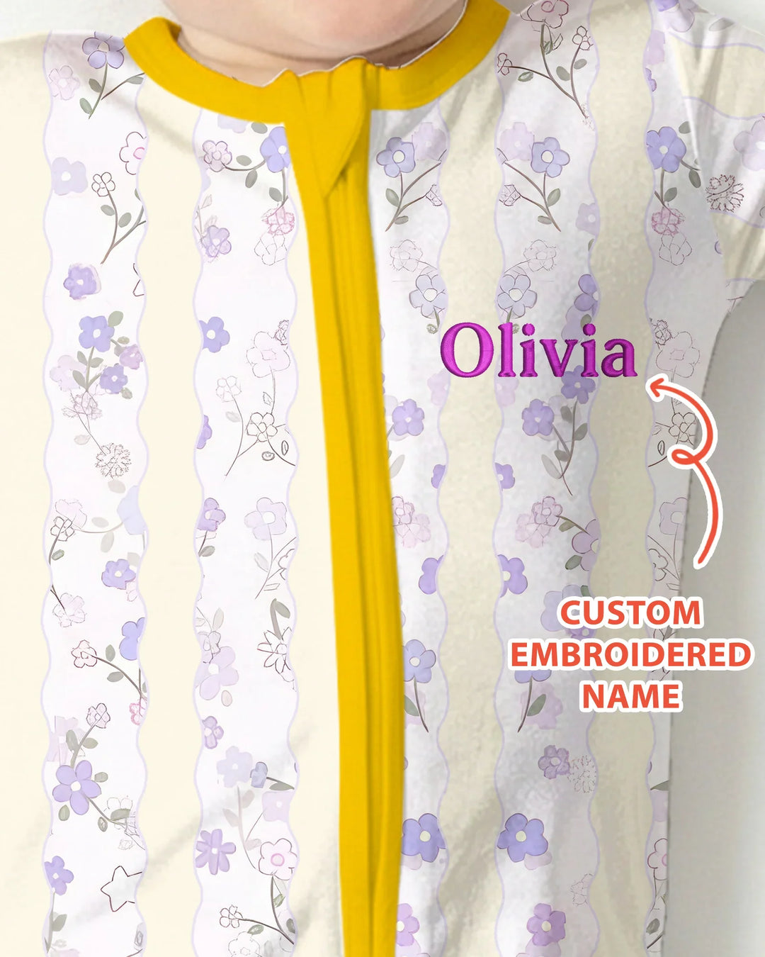 Custom Embroidered First Mother's Day Mommy And Me Bamboo Convertible Zippy