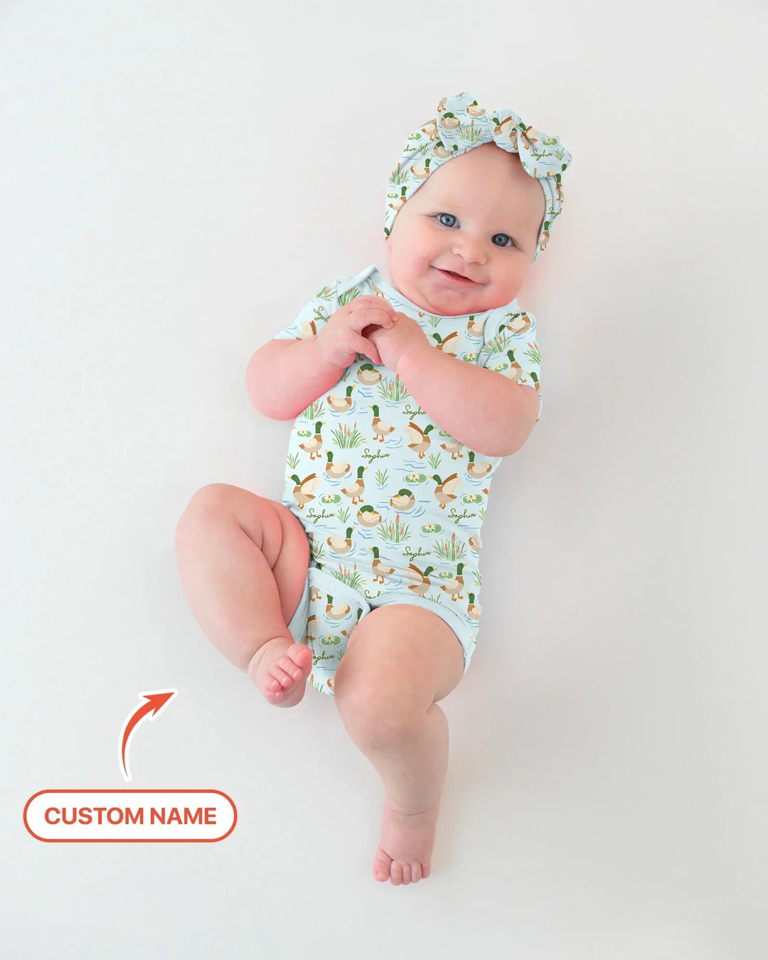 Personalized Mallard Duck Bamboo Bodysuit