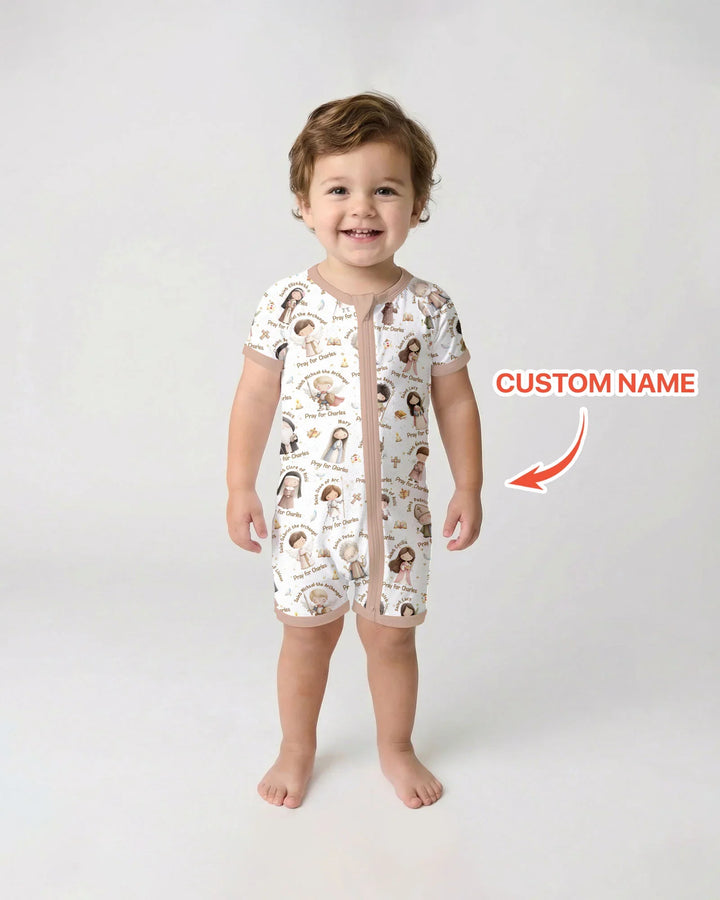 Pray For Me Custom Name Bamboo Shorty Zippy