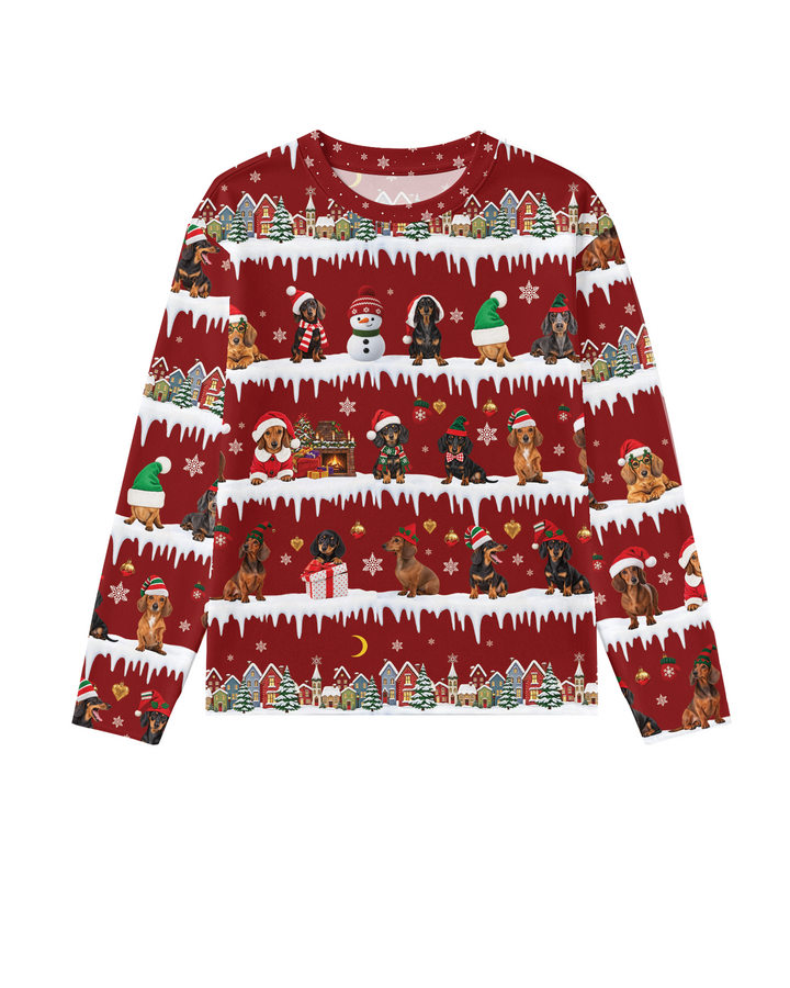Dachshund Through The Snow Bamboo Men's Pajama Set