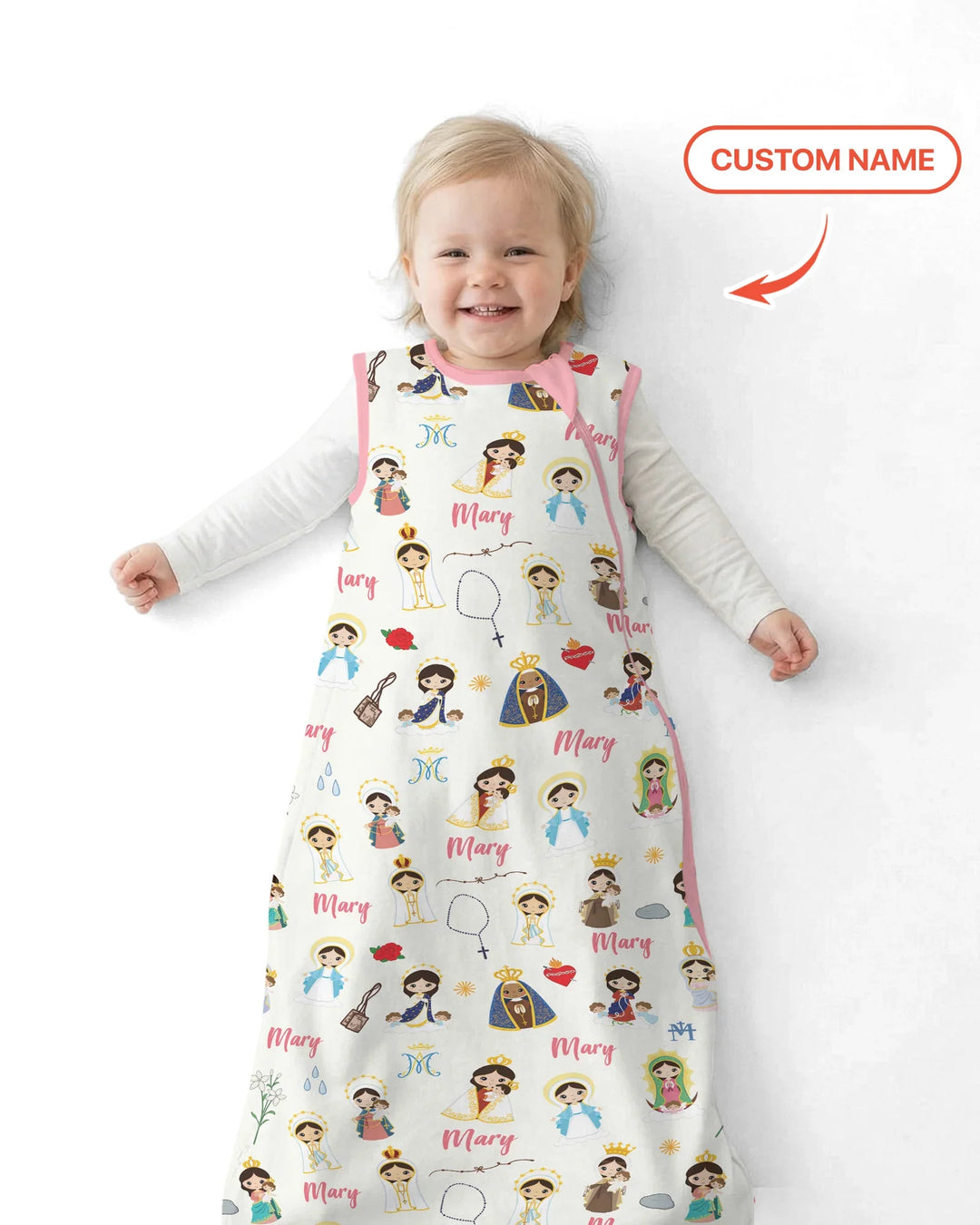 Custom Name Mother Mary Bamboo Sleep Bag